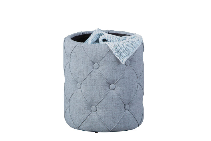 Hocker ROMEO blaugrau 34 x 40 x 34 cm