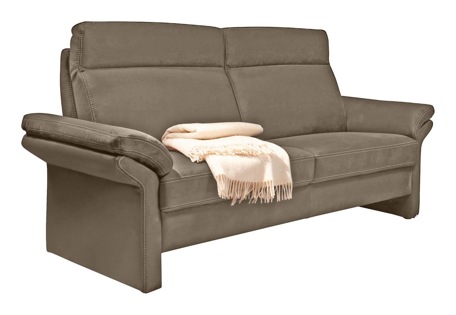 LASCONDO Sofa 2-Sitzer MAXIM I 158 cm Stoffbezug crown stonegrau