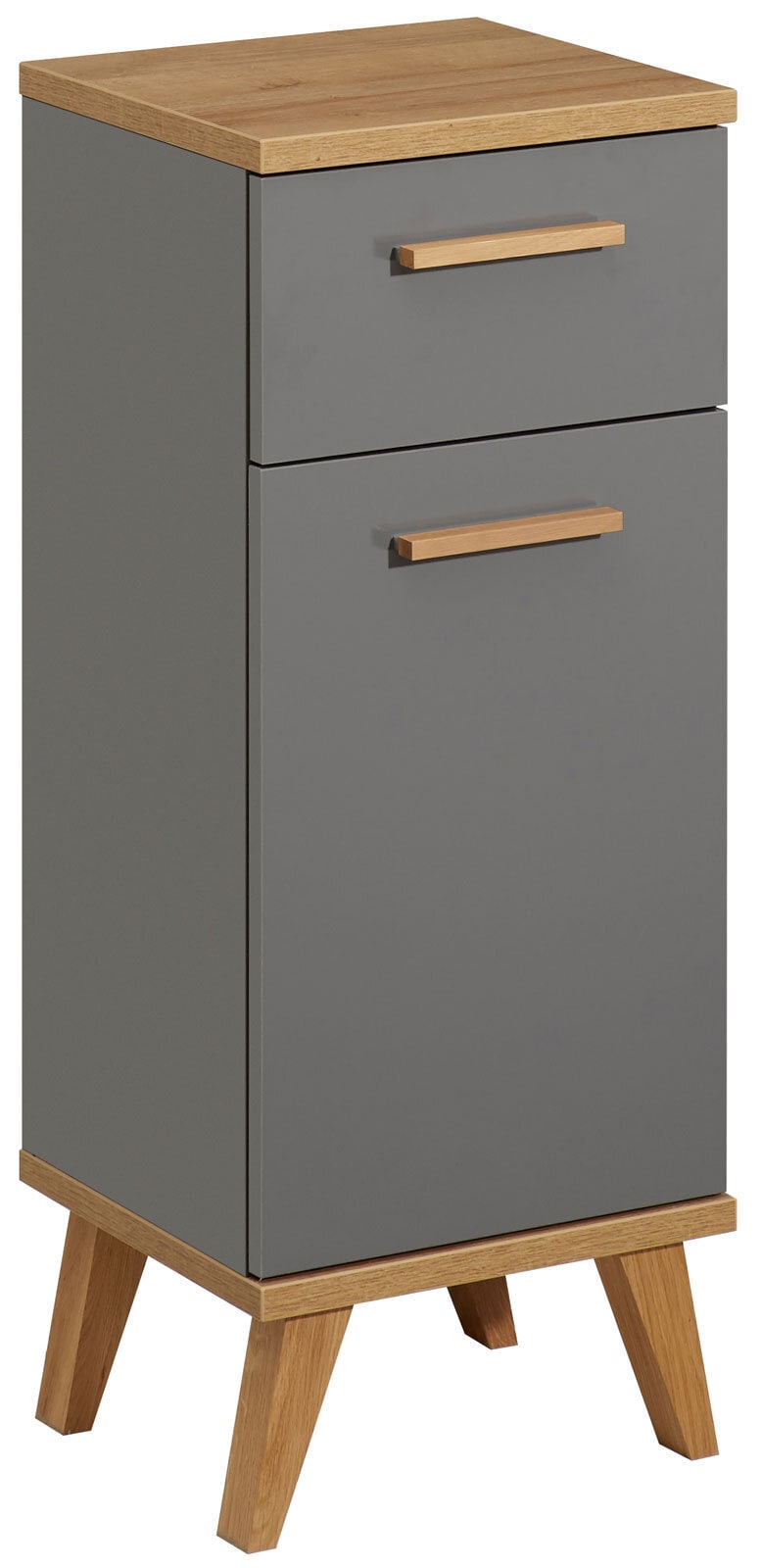 vito Unterschrank GLOW 35,5 x 89,5 cm Riviera Eiche/ Quarzgrau