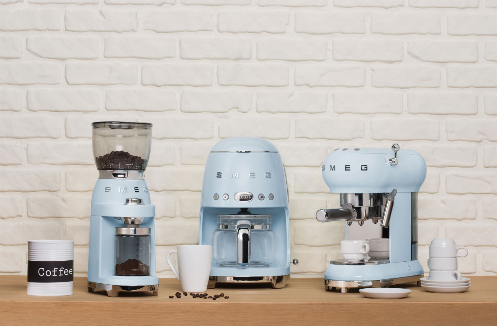 SMEG Filter-Kaffeemaschine Pastellblau