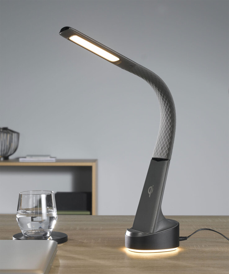 casaNOVA LED Schreibtischlampe JAZZ Qi grau
