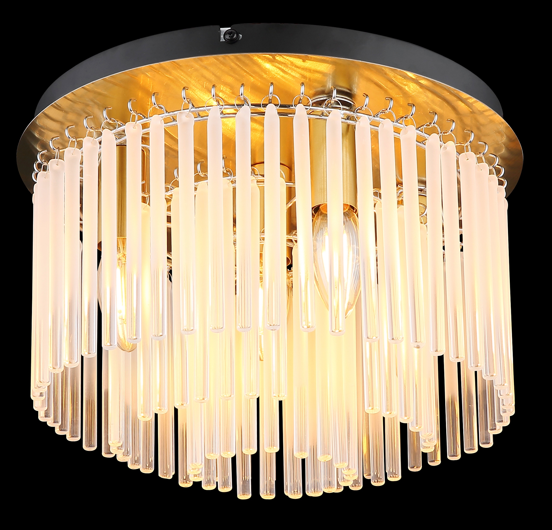 GLOBO Retrofit Deckenlampe GORLEY 32 cm goldfarbig /opal