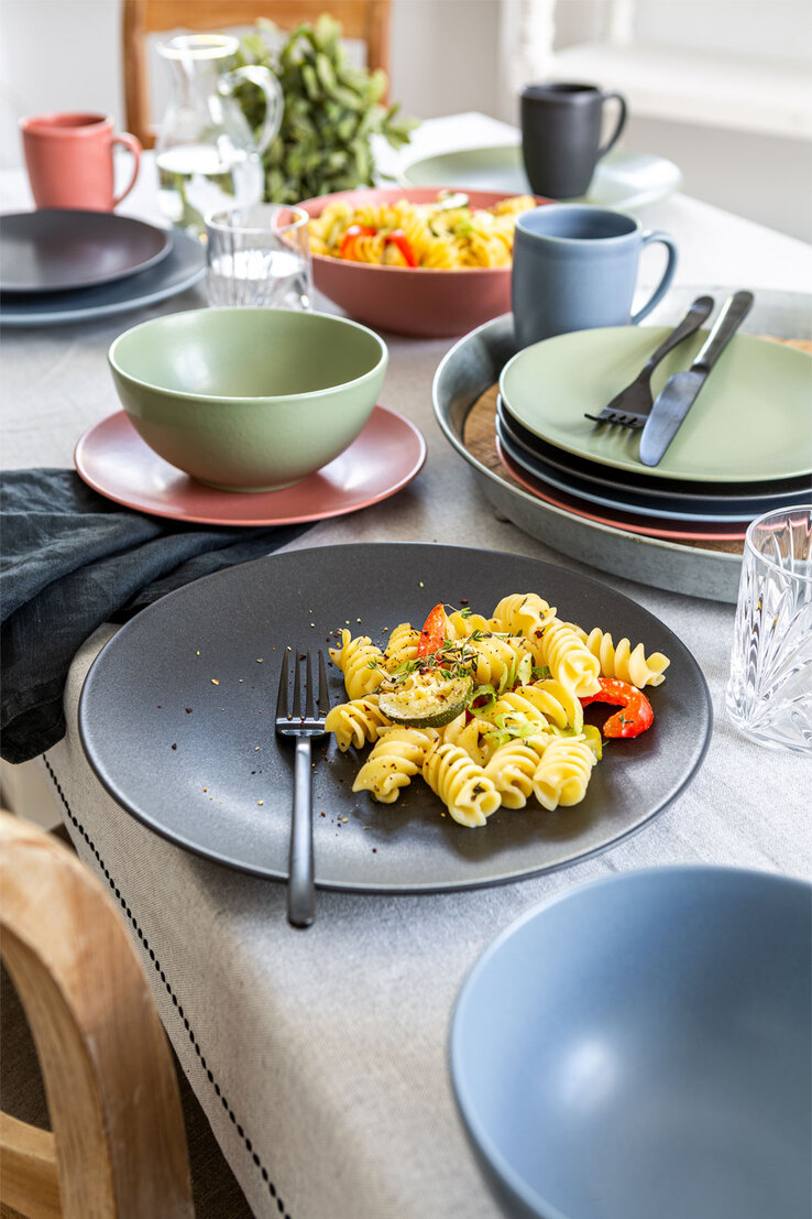 CreaTable Dessertteller SOFT TOUCH 6er Set schwarz matt