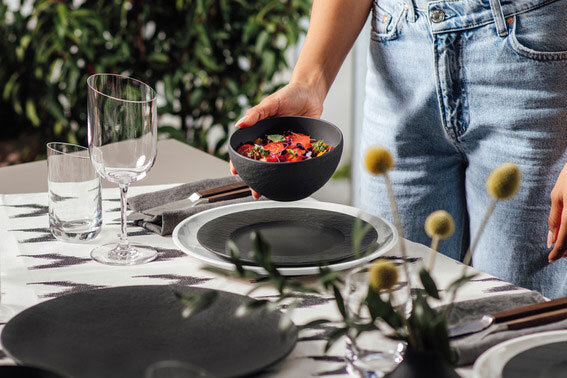 Villeroy & Boch Schale MANUFACTURE ROCK 650 ml Porzellan schwarzgrau