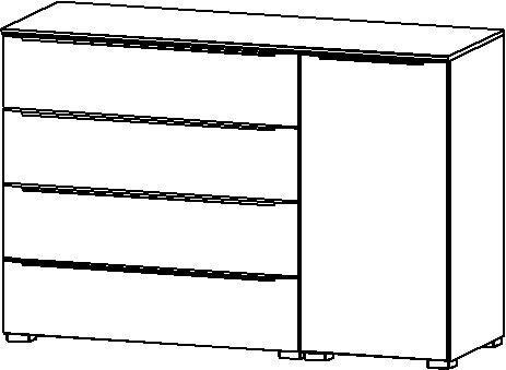 Kommode ALDONO VII 120 x 81 x 42 cm braun 