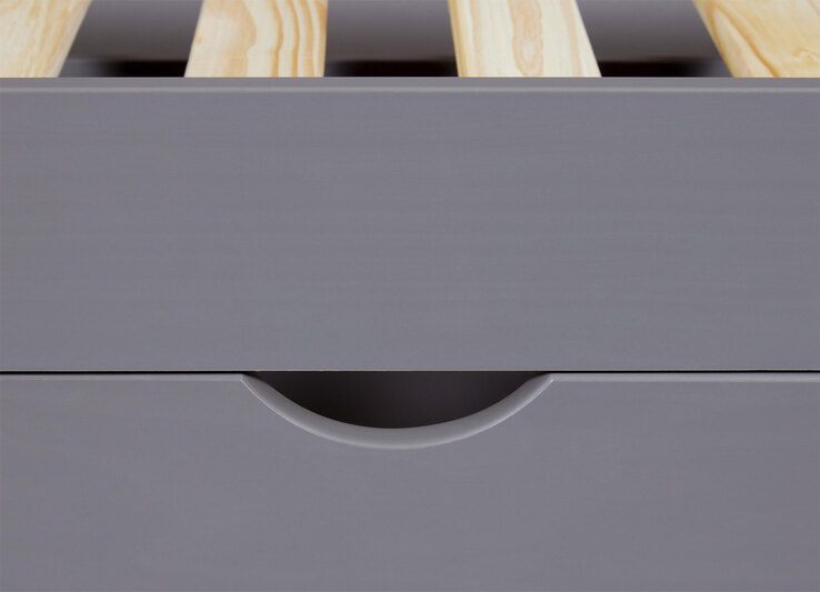 Stauraum-/Funktionsbett LAURO 90 x 200 cm grau