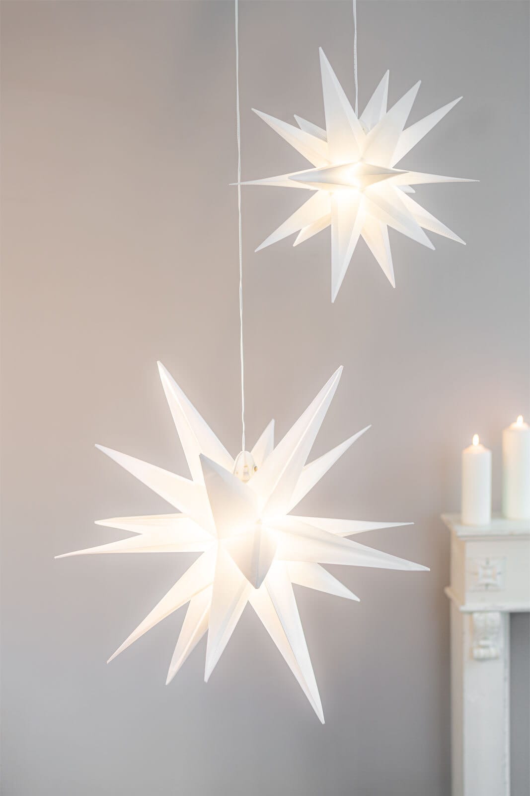 Außen LED Lichtobjekt Weihnachtsstern STAR 3D WW 60 cm weiß