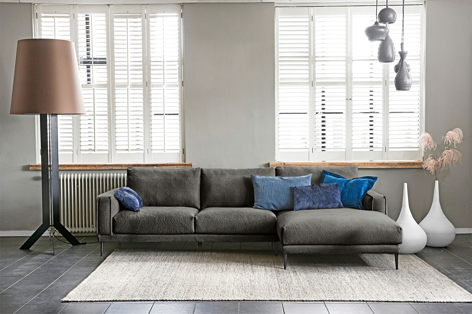 BOHOME Ecksofa ALTON Laax darkgrey