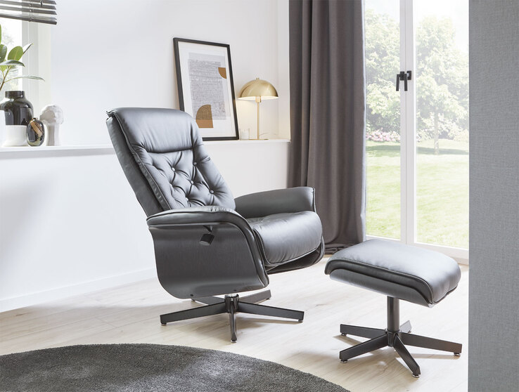 CASAVANTI Relaxsessel Set 2-teilig Birke schwarz /schwarz