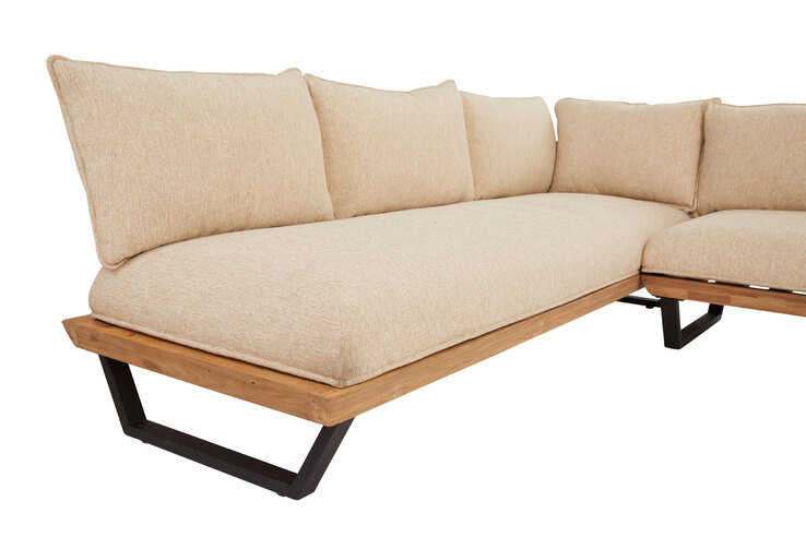 Garden FLAIR Loungeecke Garten OLIVIA 3-teilig Teak /beige