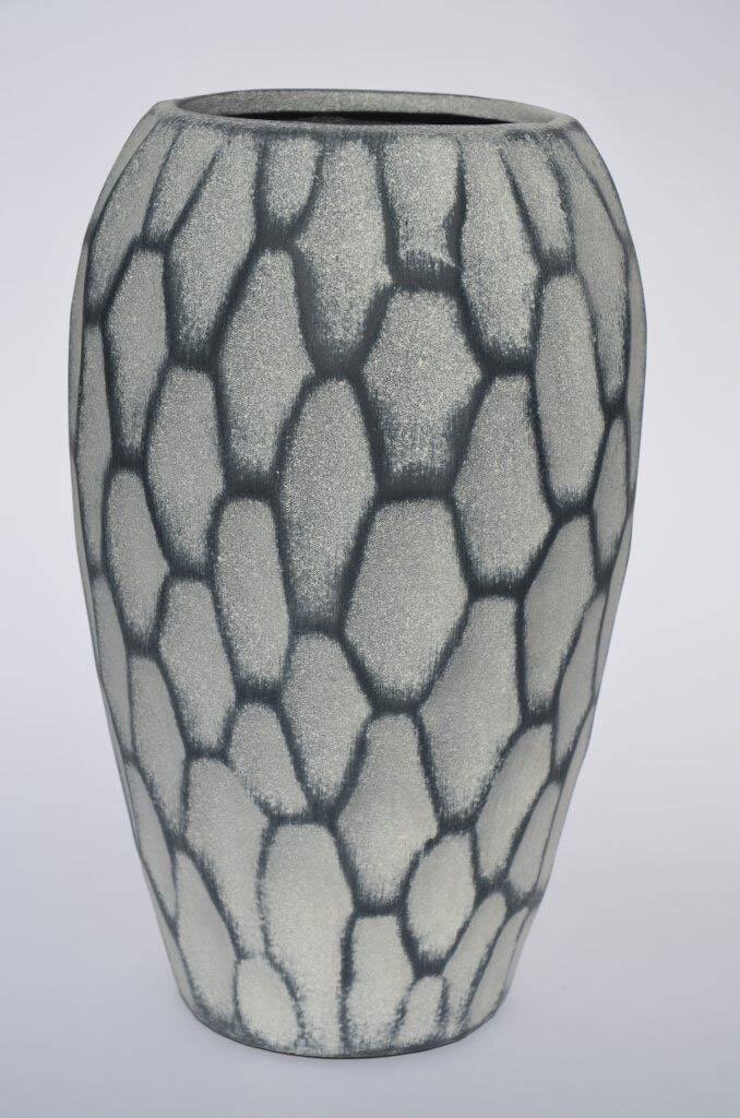 Bodenvase 60 cm schiefergrau