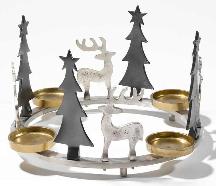 casaNOVA Adventskranz WINTERWALD 45 cm