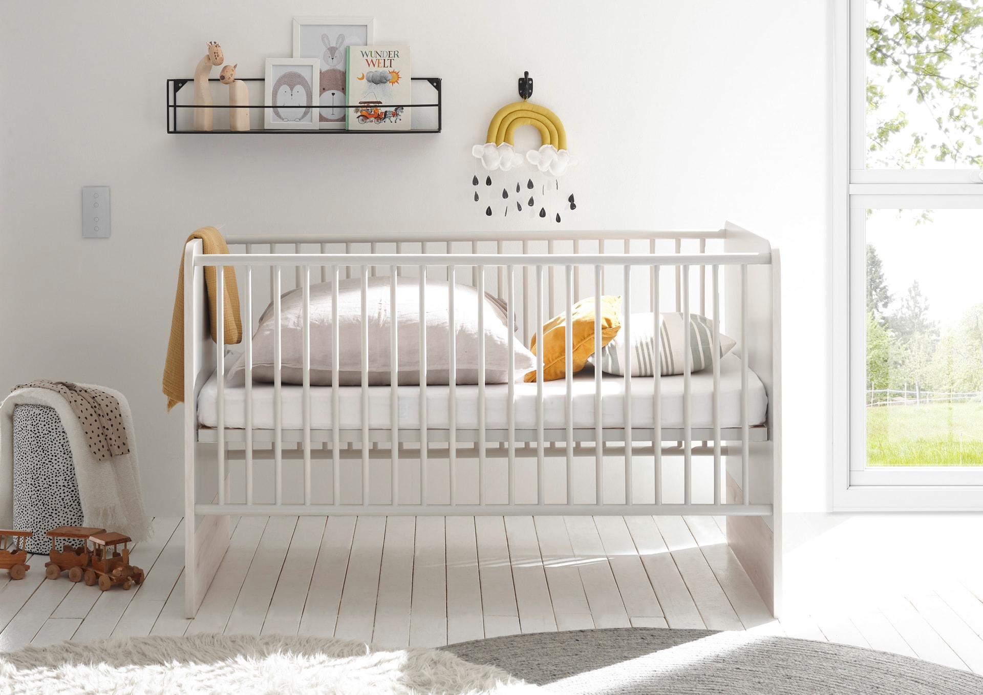 Babybett FIEN grau/ braun