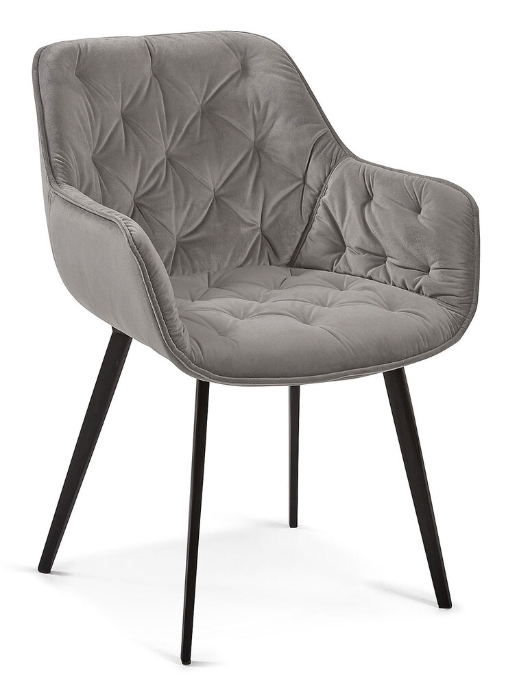Kave Home Esszimmerstuhl DELTA grau