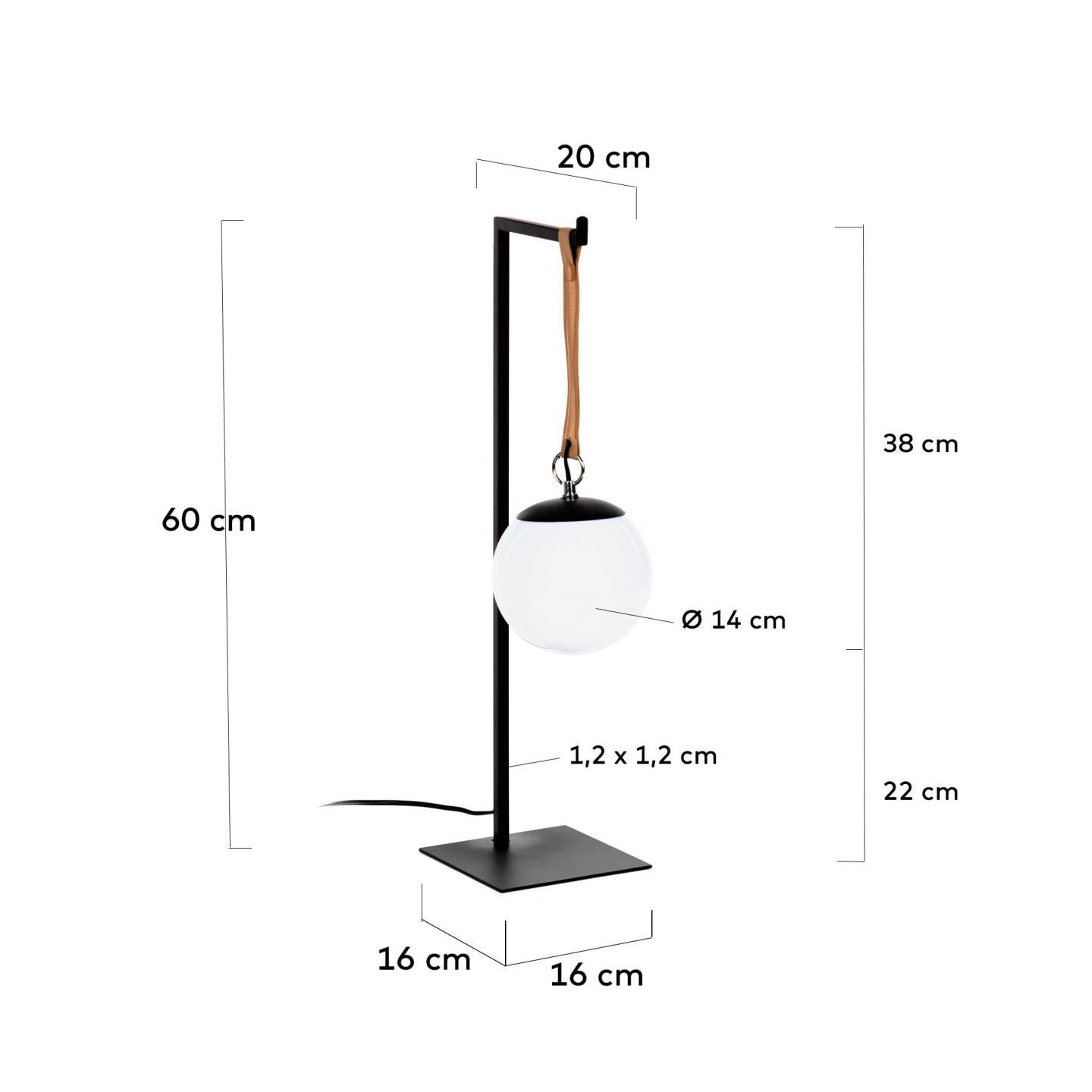 Kave Home Retrofit Tischlampe MONTEIRO schwarz