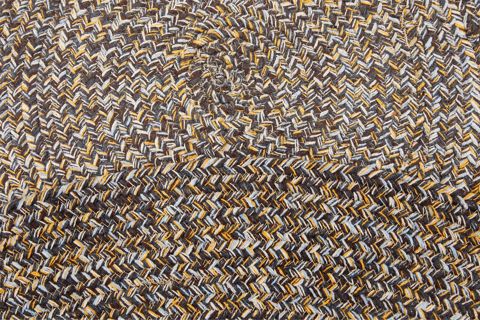 Teppich VALBERG 80 cm rund grau/gelb