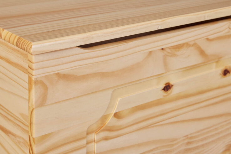 Truhe JONAH 89 x 53 cm Massivholz natur