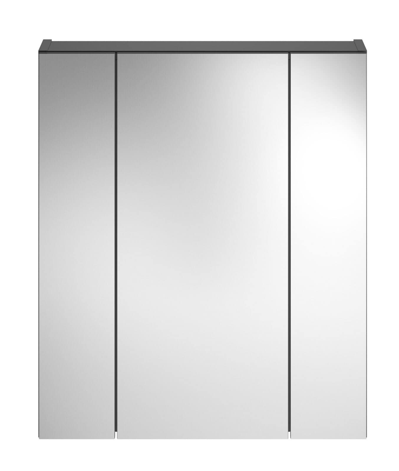 Spiegelschrank LINUS 60 x 70 cm LED Beleuchtung schwarz