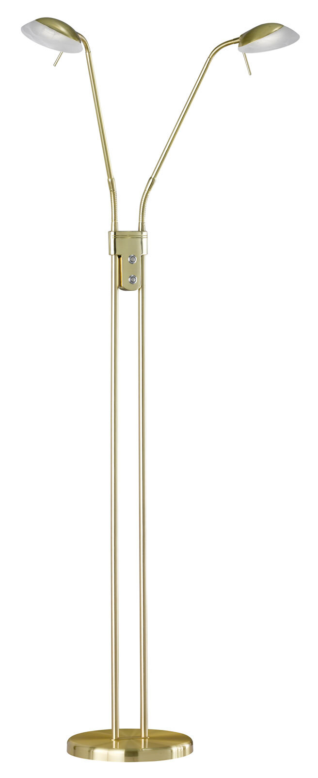 FISCHER & HONSEL LED Stehlampe POOL messingfarbig/ weiß