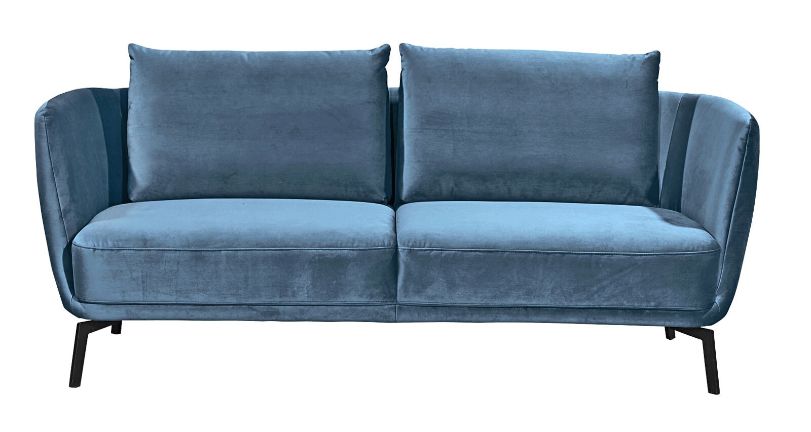 SCHÖNER WOHNEN-Kollektion Sofa 2,5 Sitzer PEARL Stoff Velvet blaugrau