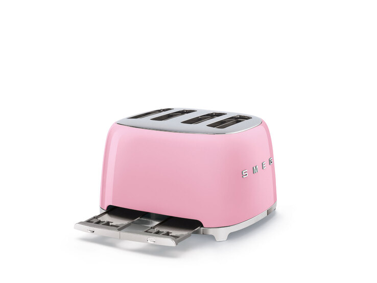 SMEG Toaster 4-Schlitz Retro Cadillac Pink