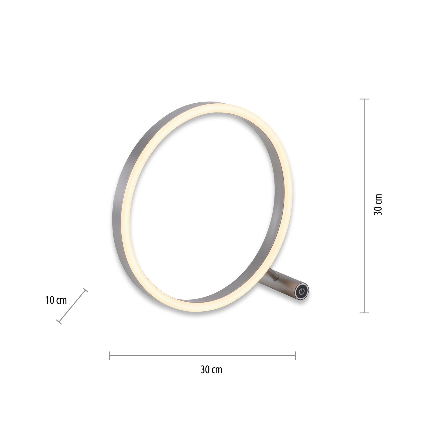 JUST LIGHT LED Tischlampe RITUS 28 cm alufarbig