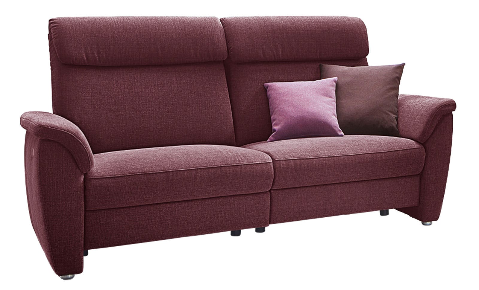vito Sofa 2-Sitzer VOLLEY 168 x 97 cm Stoffbezug bordeauxrot