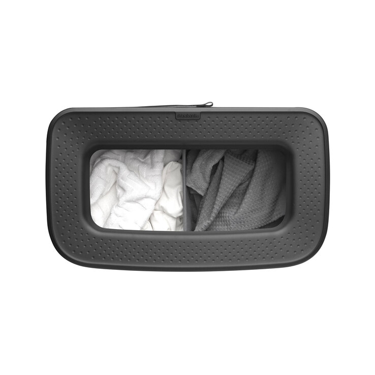 brabantia Wäschekorb BO 45 + 45 Liter schwarz