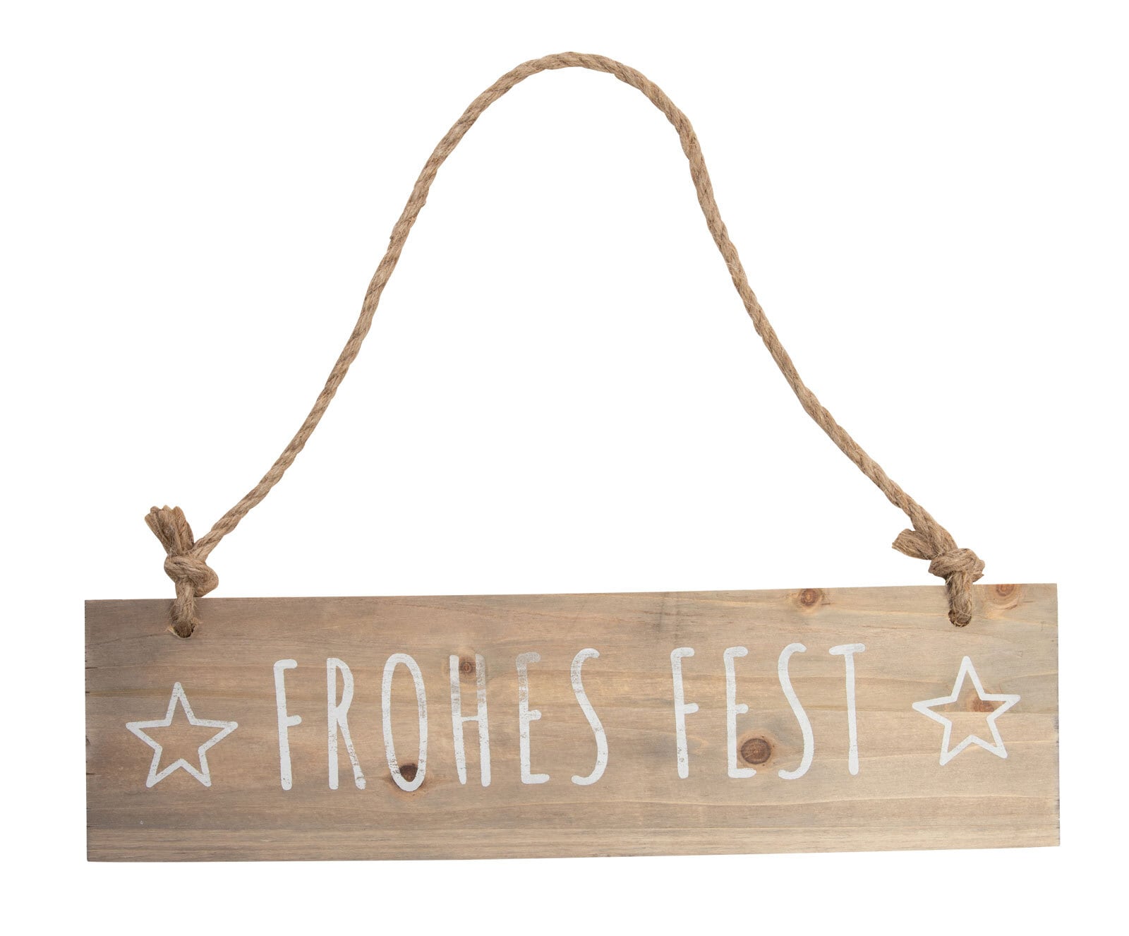 Weihnachten Wandschild Frohes Fest braun