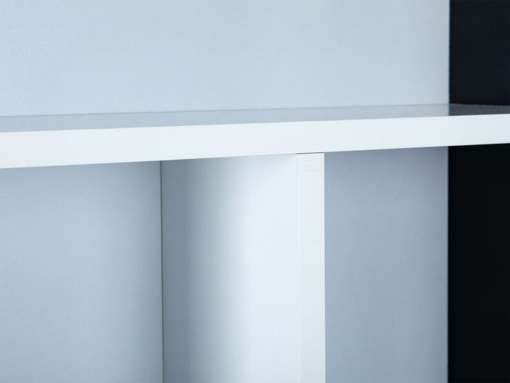 Sammlervitrine PETER 70x70x13 cm Schwarz/Weiß