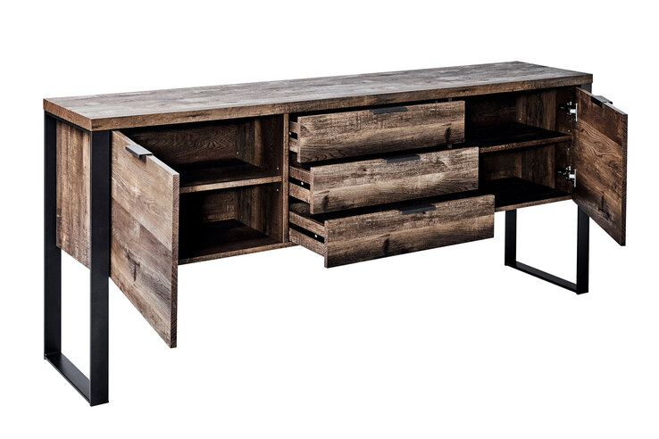 Sideboard LOOP 180 x 40 x 76 cm Vintage Eiche NB