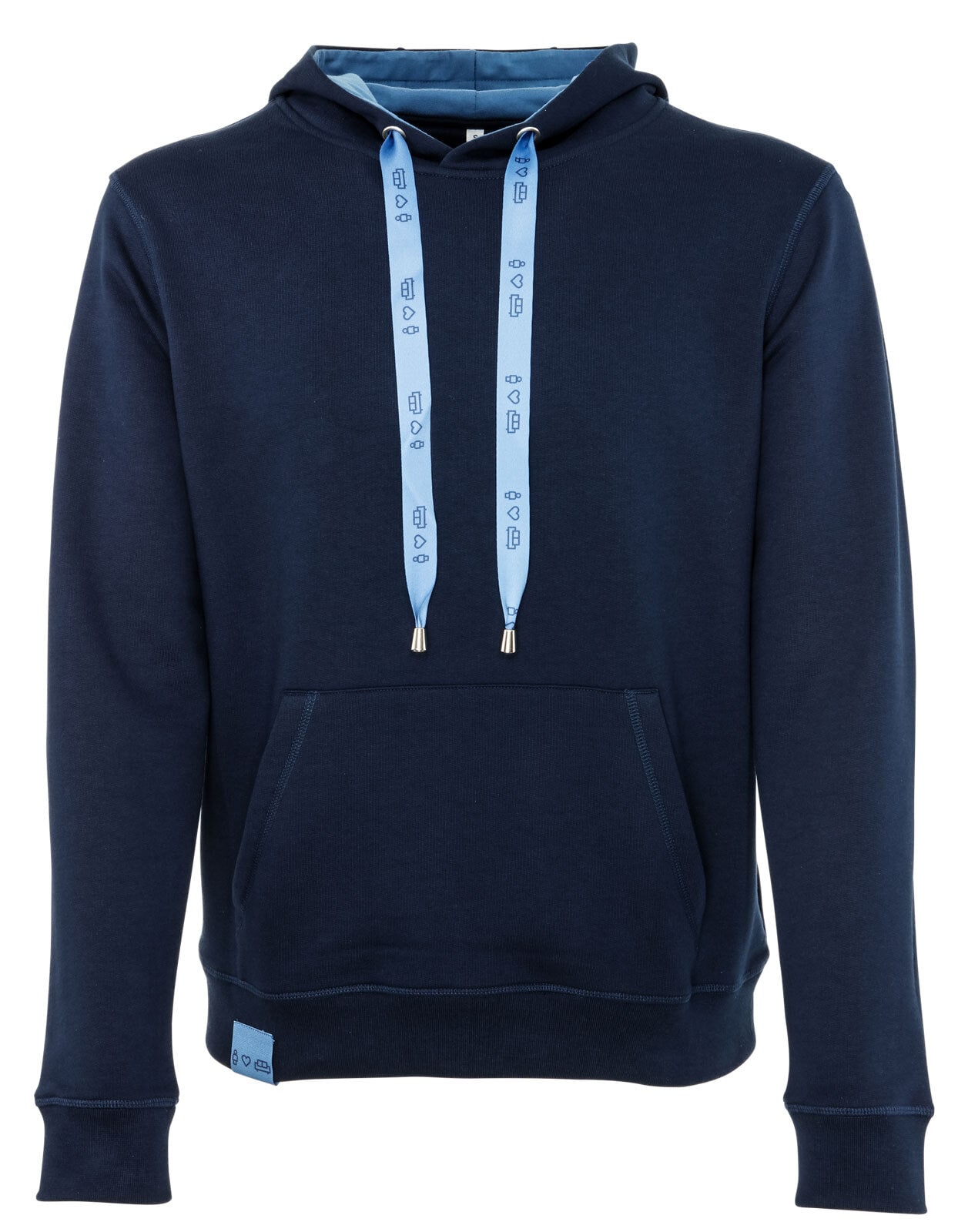 porta Hoodie Größe M Graublau dunkel