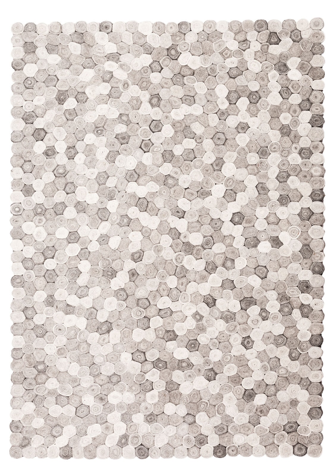 Moderner Teppich CRAZY 90 x 160 cm grau