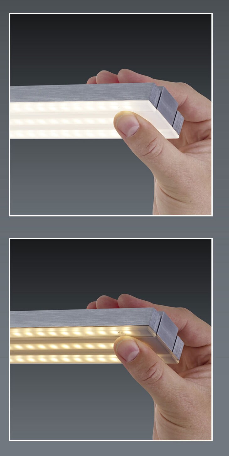BANKAMP LED Balkenpendel LIGHTLINE II nickelfarbig