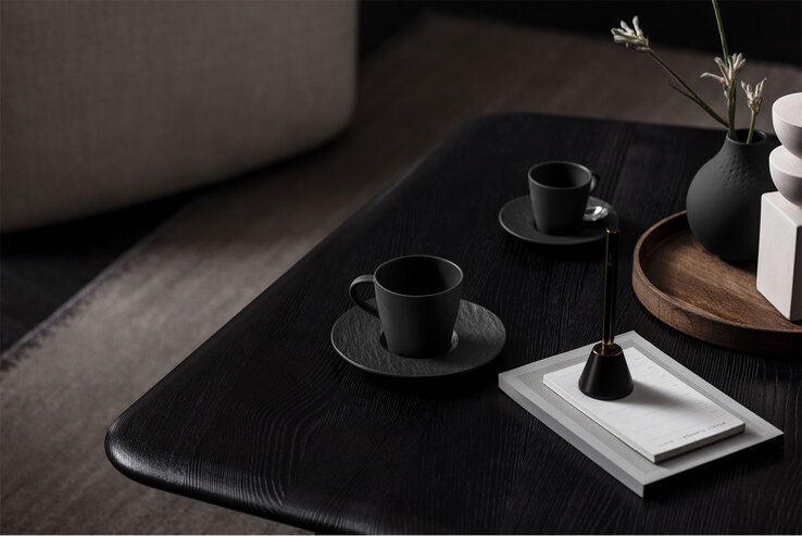 Villeroy & Boch Kaffeetasse MANUFACTURE ROCK grau/ schwarz