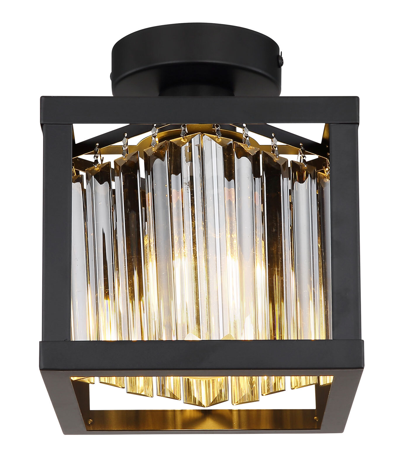 GLOBO Retrofit Deckenlampe MATHILDE 17 x 17 cm schwarz
