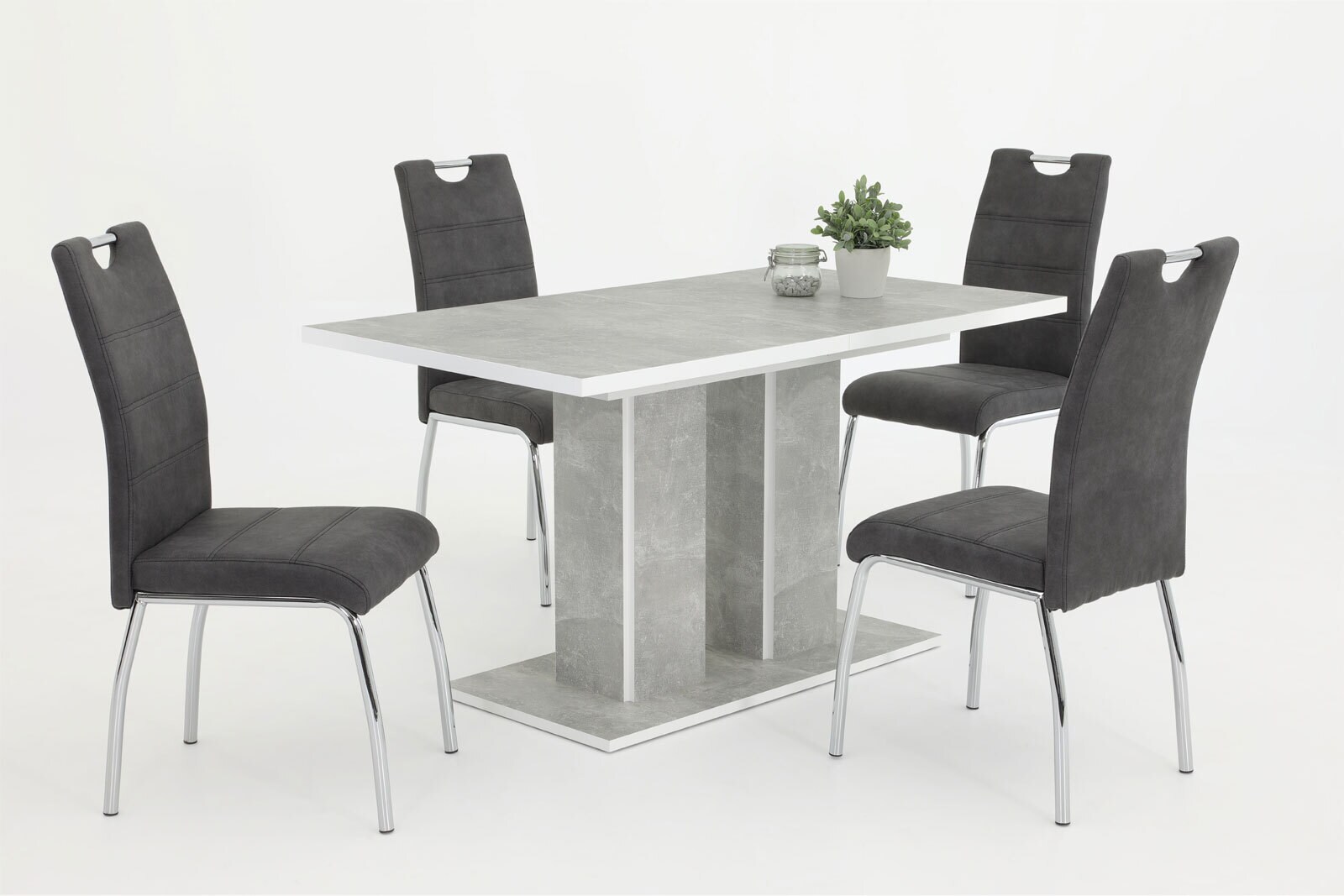 Esstisch RAMONA 140-180 x 80 cm grau  