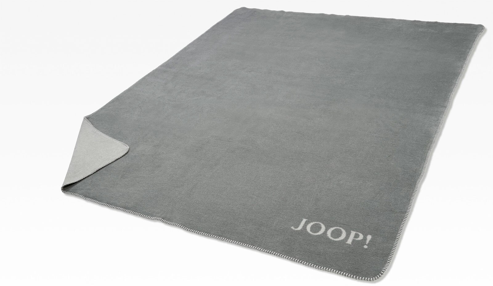 JOOP! Wohndecke UNI DOUBLEFACE 150 x 200 cm grau/hellgrau