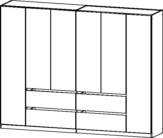 Kleiderschrank MAINZ 6-türig Alpinweiß NB