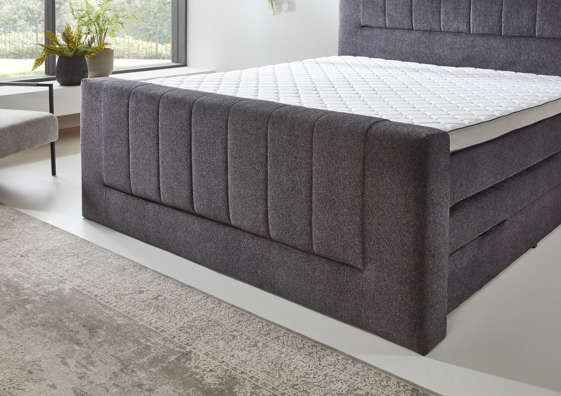 Boxspringbett KENOSHA 180 x 200 cm anthrazit