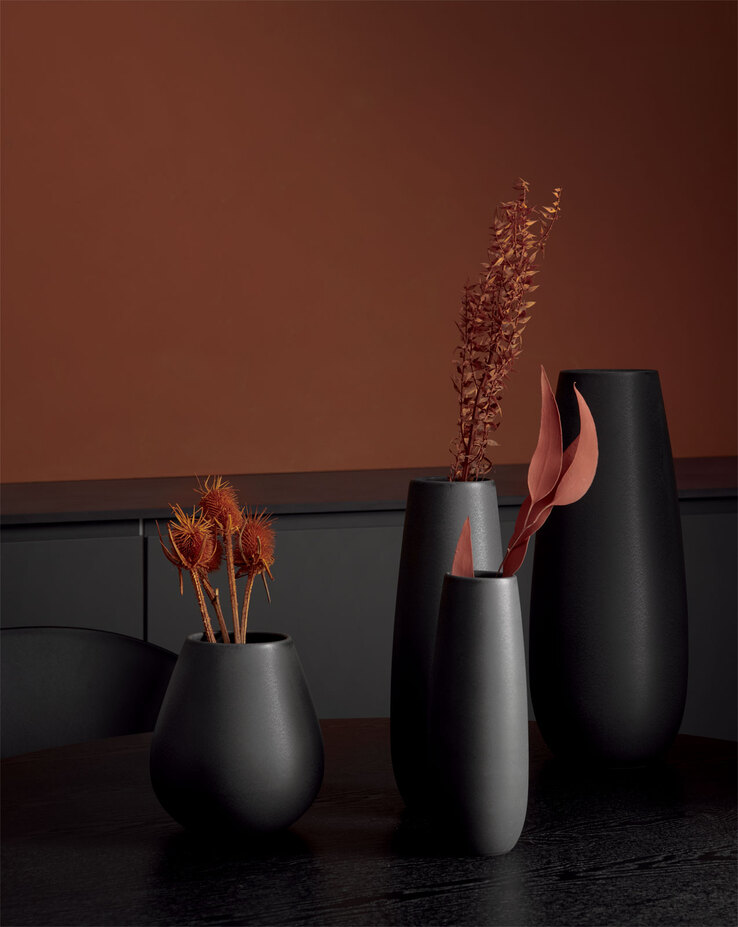 ASA Vase EASE XL 32 cm black-iron Durchm. 8 cm