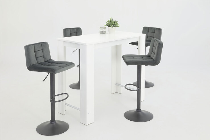 Barhocker AMANDA S 2er Set grau