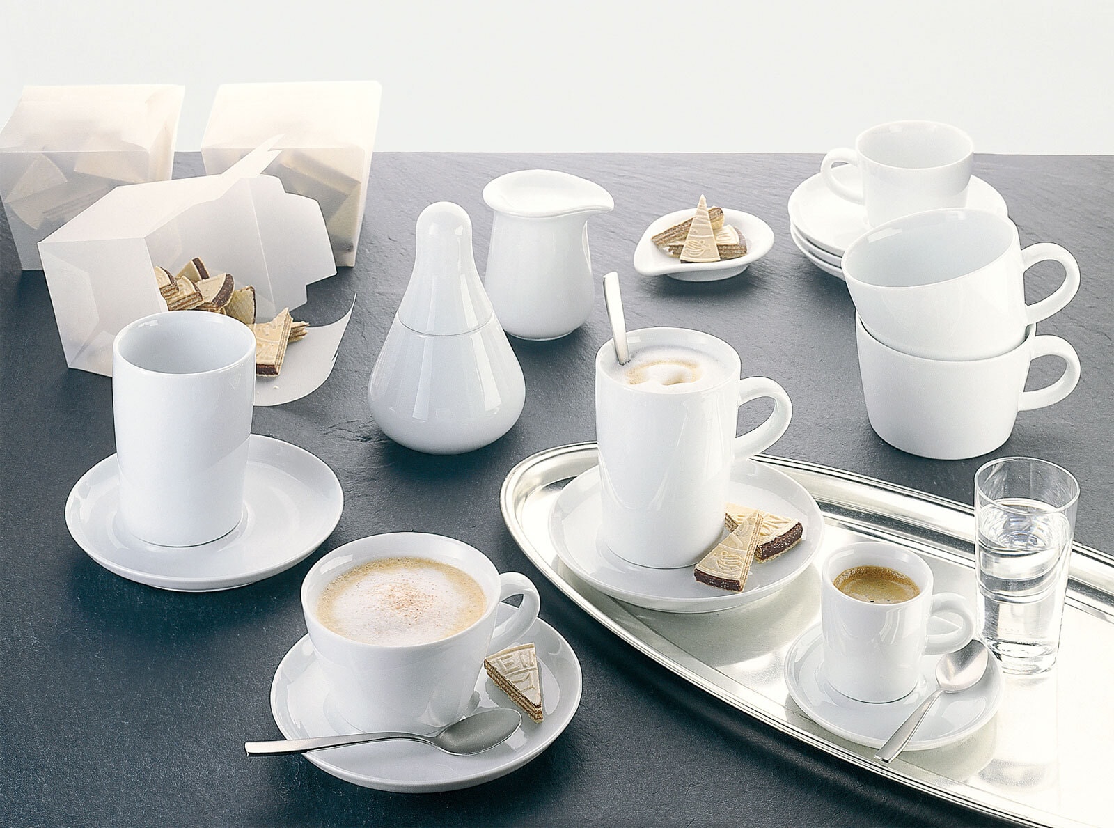 KAHLA Kaffeetasse FIVE SENSES weiß 6er Set Porzellan