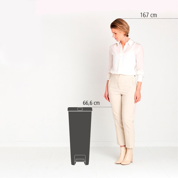 brabantia Treteimer STEPUP 40 Liter Light Grey