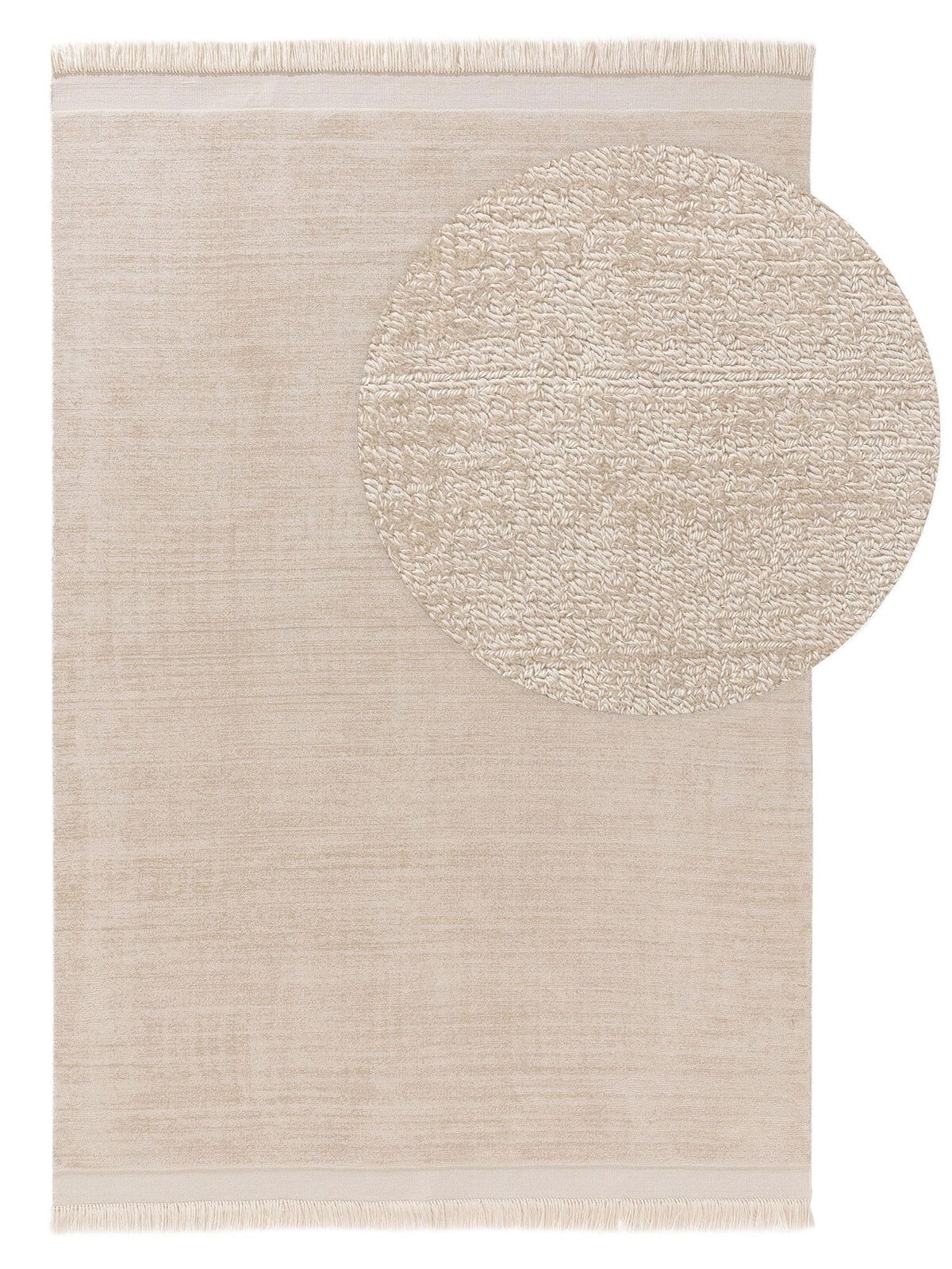 benuta pure Teppich JADE 120 x 170 cm cream