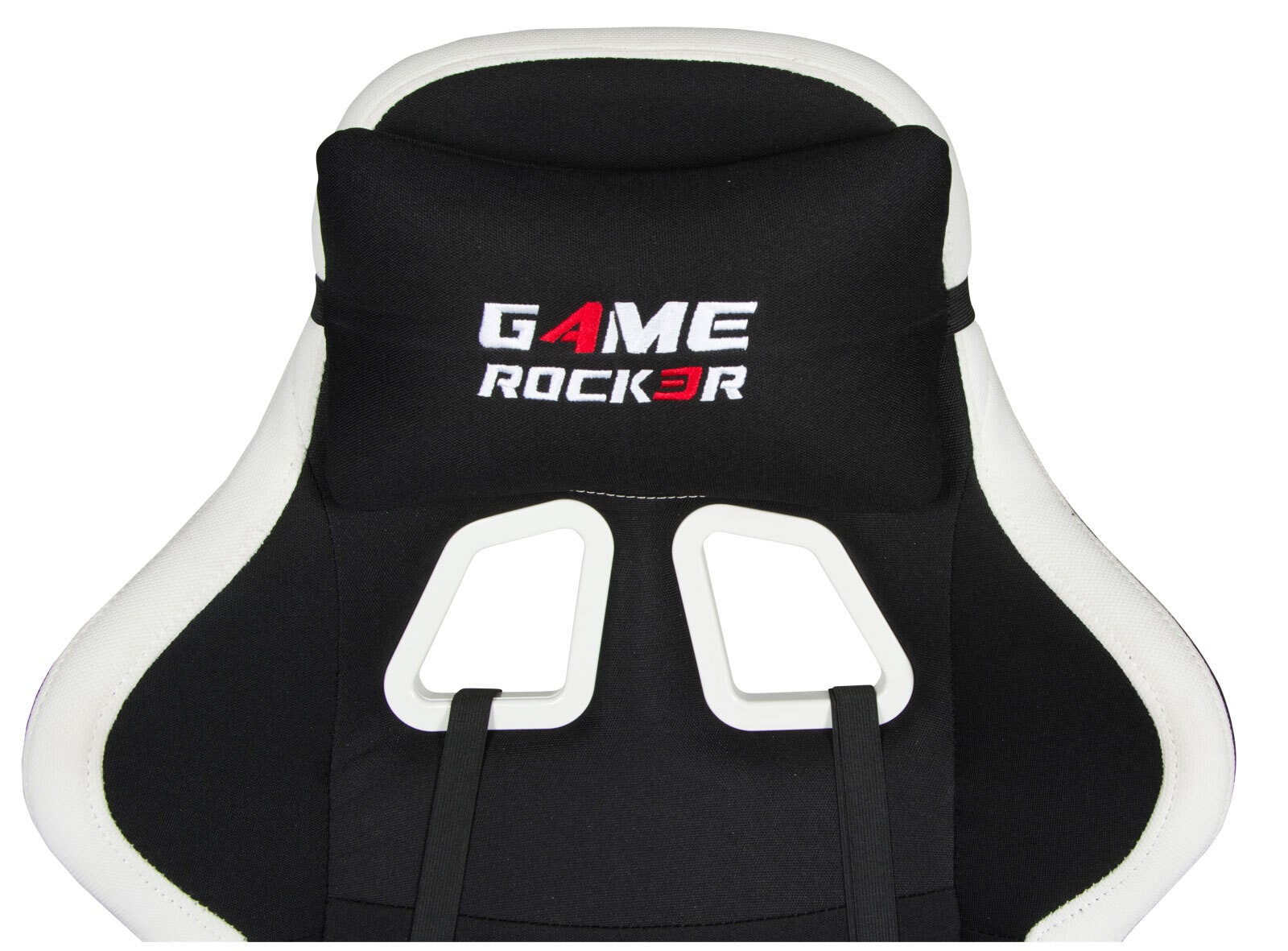 Gaming Stuhl GAME ROCKER Stoffbezug schwarz/ weiß