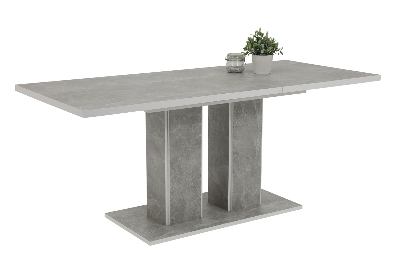 Esstisch RAMONA 140-180 x 80 cm grau  