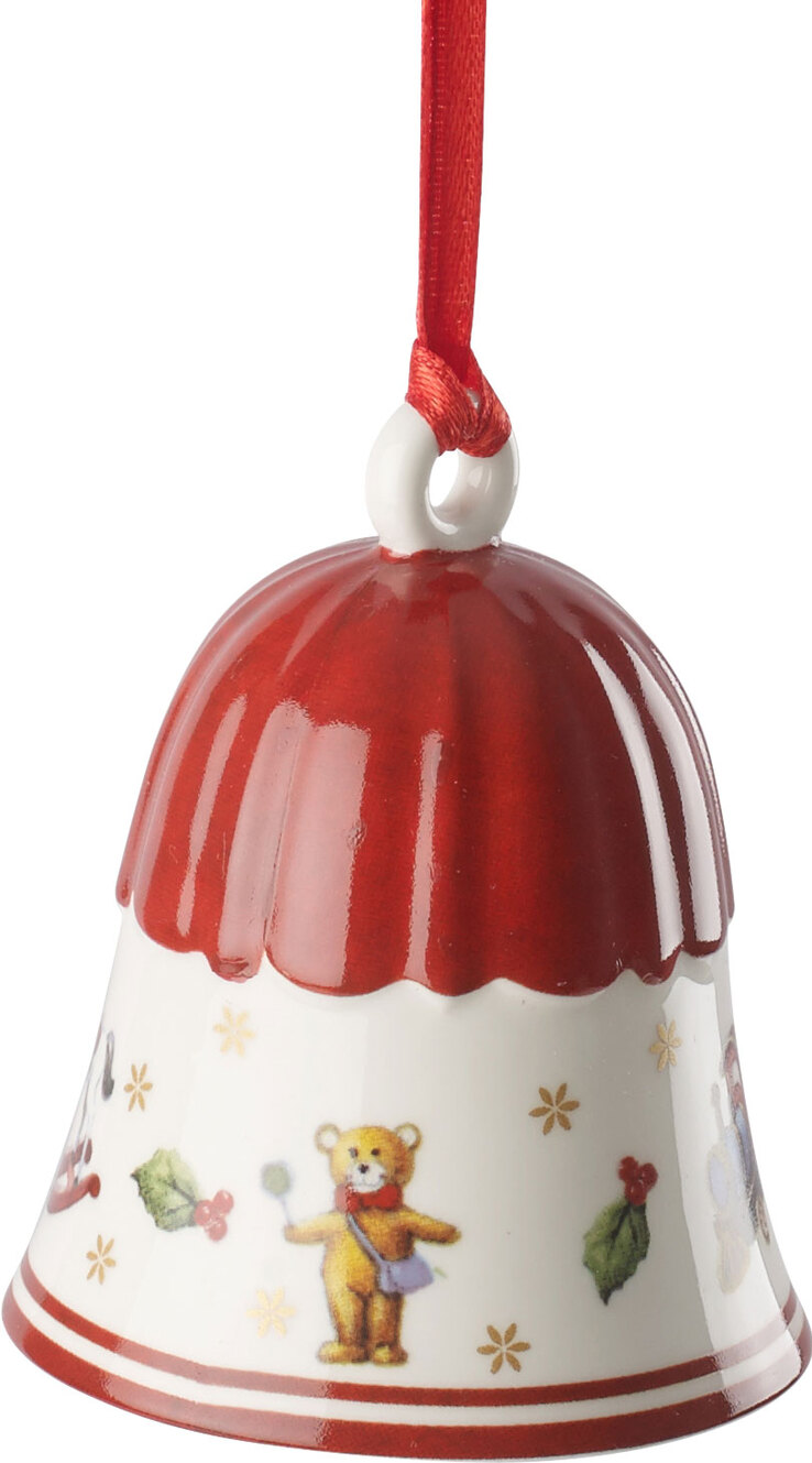 Villeroy & Boch Weihnachtsbaumschmuck Glocke TOYS DELIGHT DECORATION rot mit Motiv