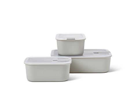 MEPAL Frischhaltedosen-Set EASYCLIP 3-teilig Nordic White Kunststoff