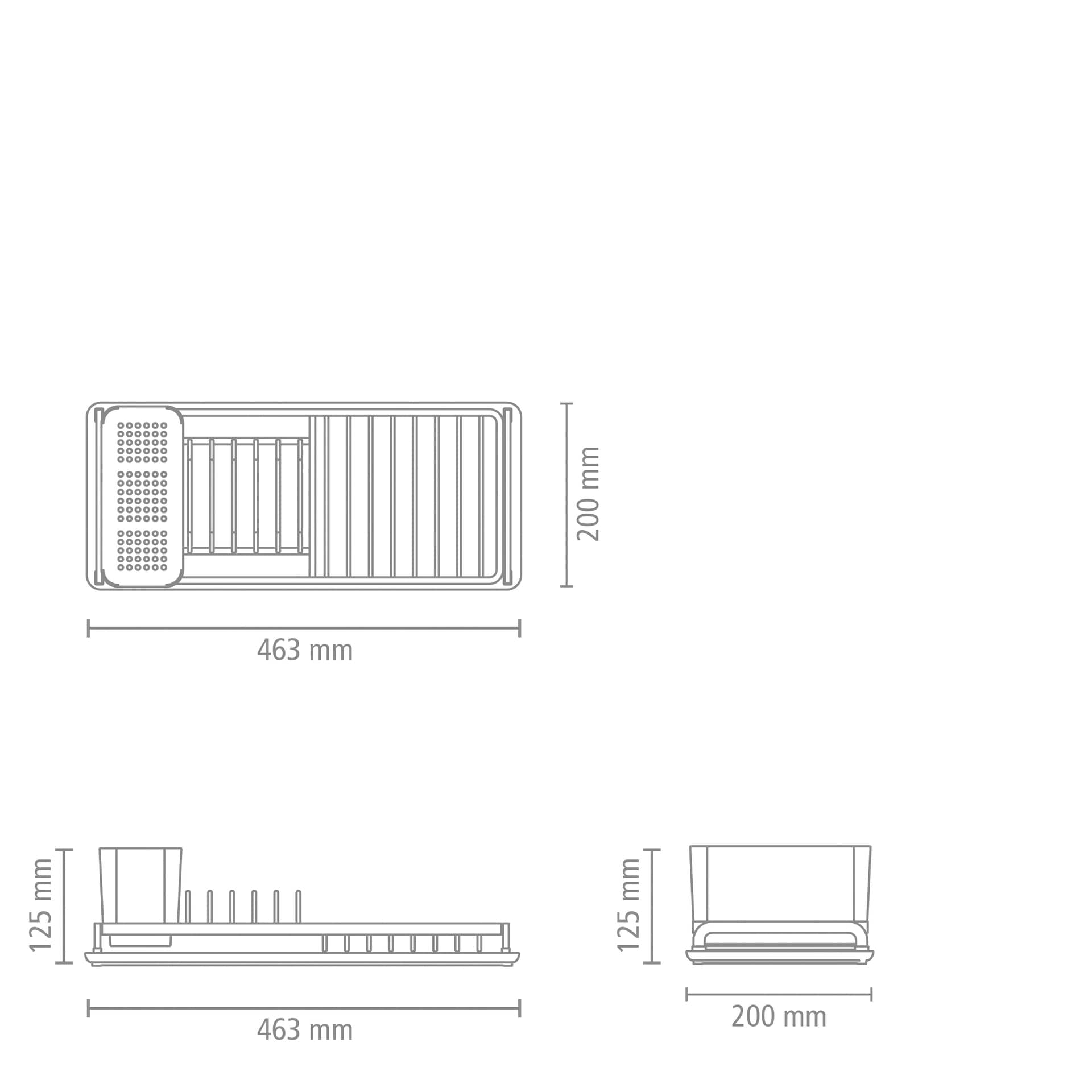 brabantia Abtropfgestell SINKSLIDE Kompakt Light Grey